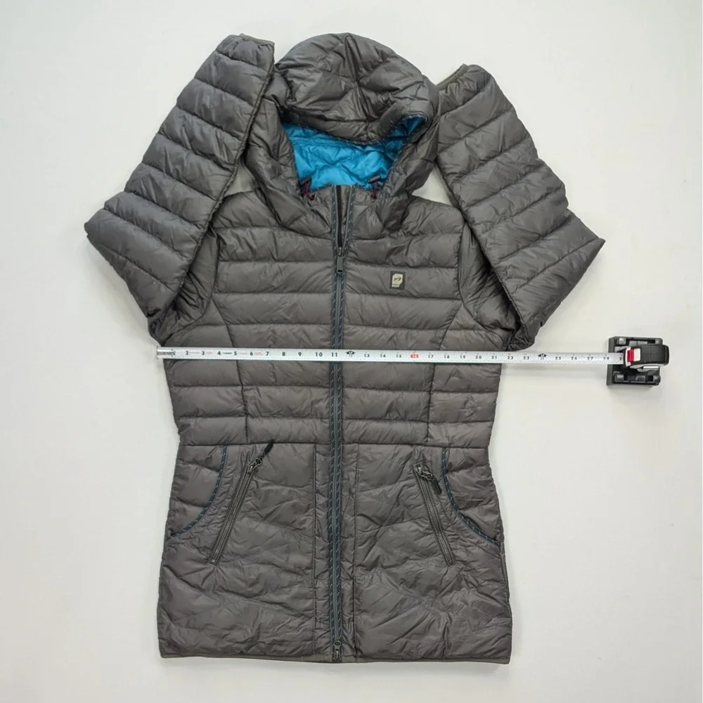 Orage Women's Down Jacket Hooded Puffer Size Large Gray Blue